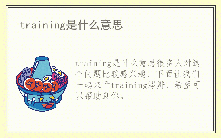 training是什么意思