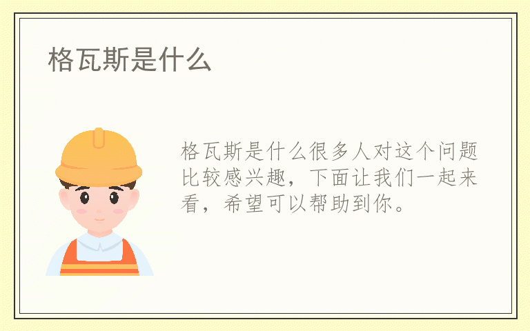 格瓦斯是什么