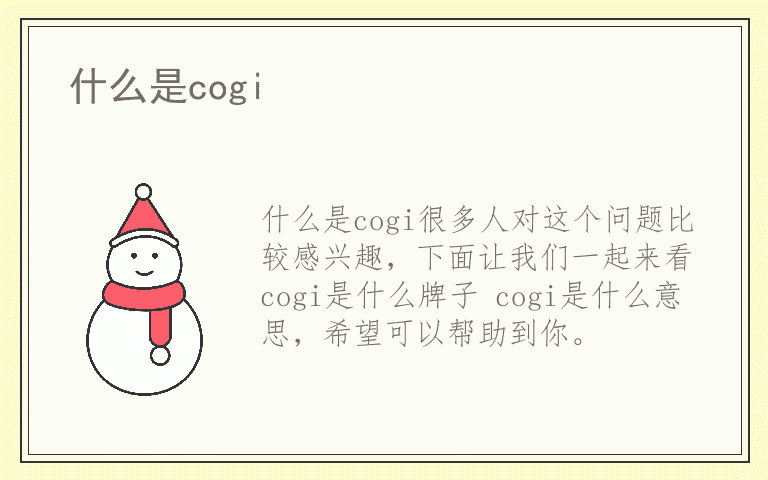 什么是cogi