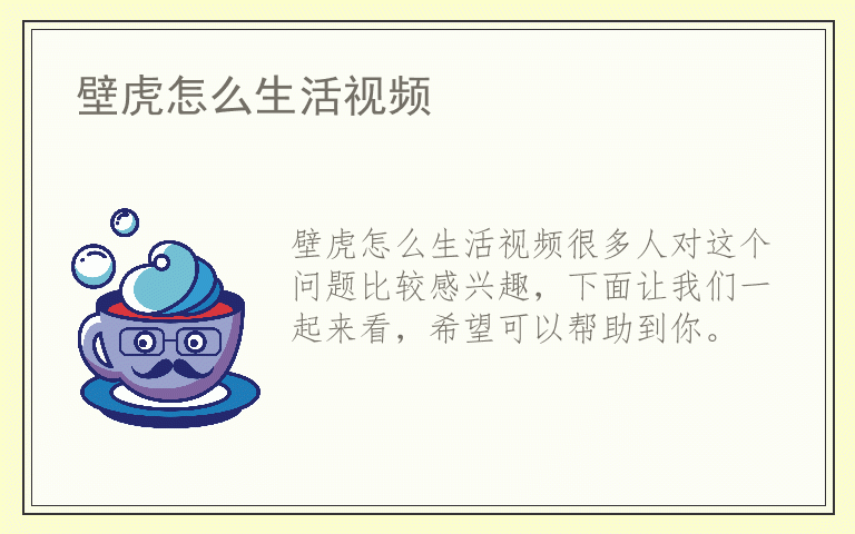 壁虎怎么生活视频