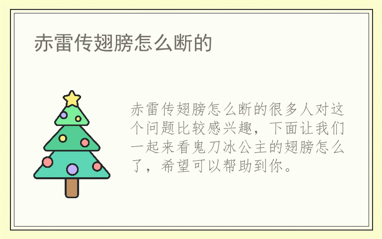 赤雷传翅膀怎么断的