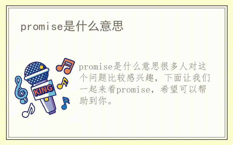 promise是什么意思