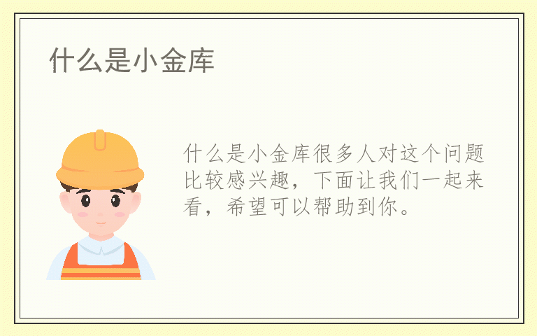 什么是小金库