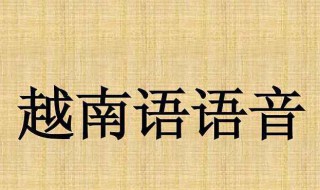 了解一下吧 越南语发音