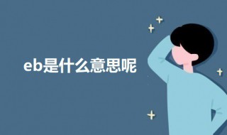 关于eb的简介 eb是什么意思呢