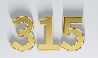 315延革 315的由来