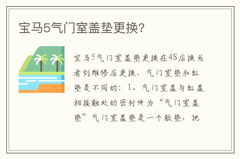 宝马5气门室盖垫更换 宝马5气门室盖垫更换