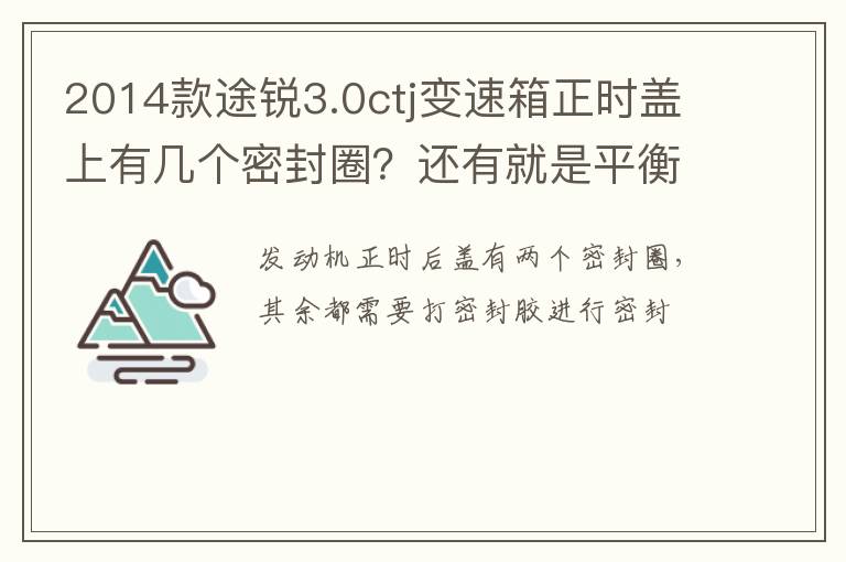 还有就是平衡轴和机油泵哪个链条长 2014款途锐3.0ctj变速箱正时盖上有几个密封圈