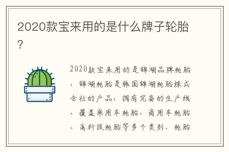 2020款宝来用的是什么牌子轮胎 2020款宝来用的是什么牌子轮胎