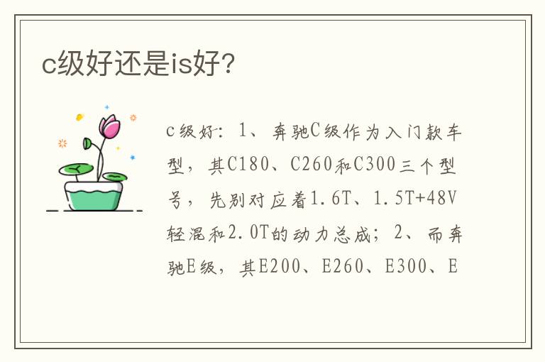 c级好还是is好 c级好还是is好