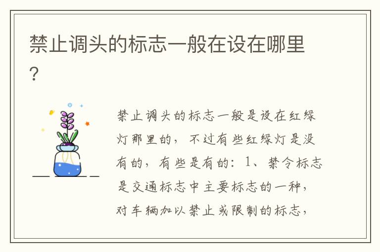 禁止调头的标志一般在设在哪里 禁止调头的标志一般在设在哪里