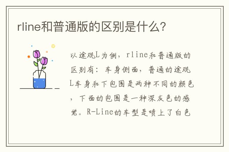 rline和普通版的区别是什么 rline和普通版的区别是什么