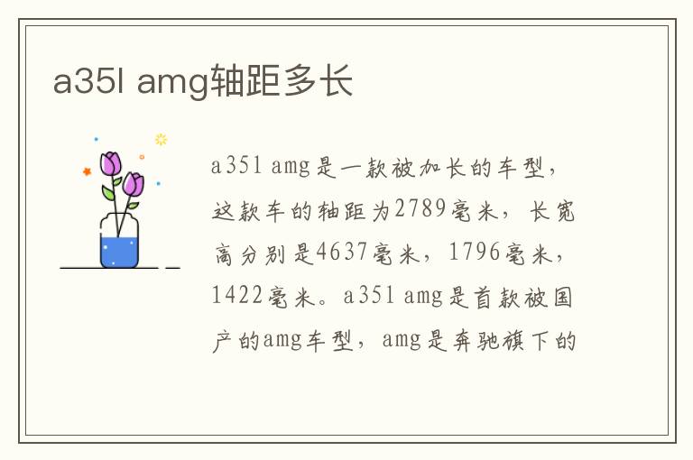 amg轴距多长 a35l