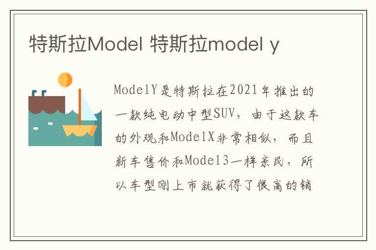 特斯拉model y 特斯拉Model