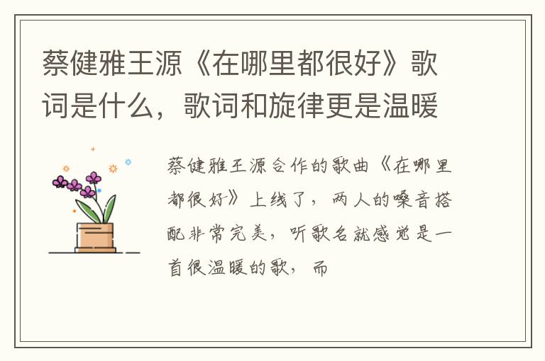 歌词和旋律更是温暖人心 蔡健雅王源《在哪里都很好》歌词是什么