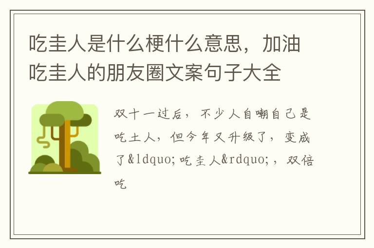 加油吃圭人的朋友圈文案句子大全 吃圭人是什么梗什么意思
