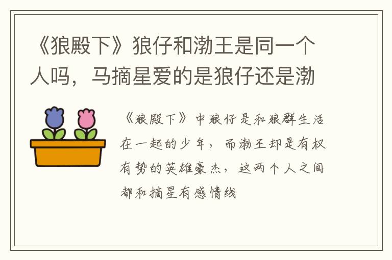 马摘星爱的是狼仔还是渤王 《狼殿下》狼仔和渤王是同一个人吗