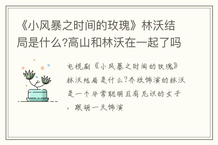 高山和林沃在一起了吗 《小风暴之时间的玫瑰》林沃结局是什么