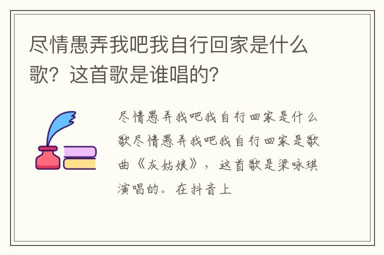 这首歌是谁唱的 尽情愚弄我吧我自行回家是什么歌