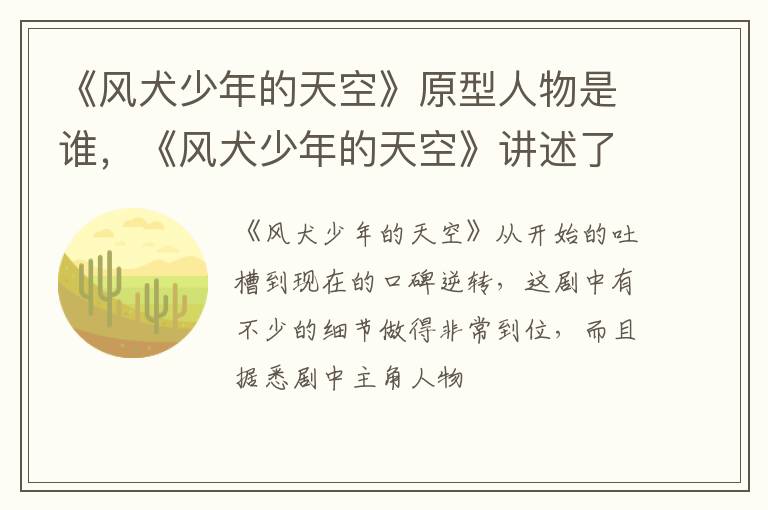 《风犬少年的天空》讲述了什么故事 《风犬少年的天空》原型人物是谁