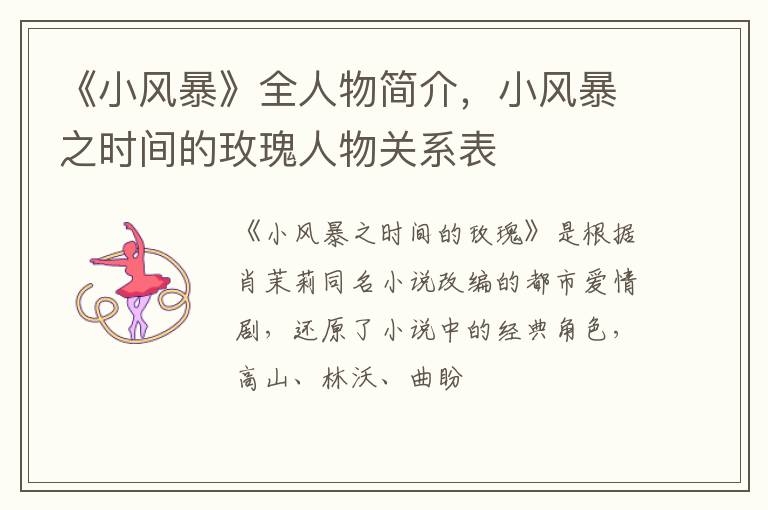 小风暴之时间的玫瑰人物关系表 《小风暴》全人物简介