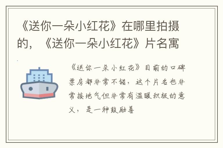 《送你一朵小红花》片名寓意是什么 《送你一朵小红花》在哪里拍摄的