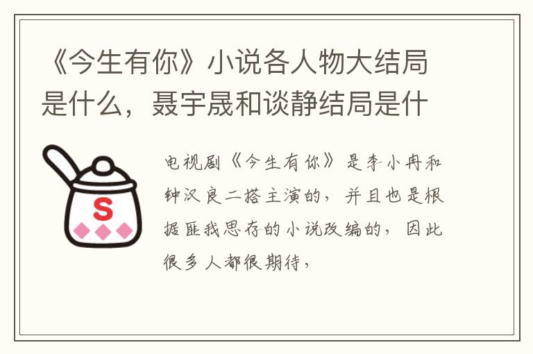 聂宇晟和谈静结局是什么 《今生有你》小说各人物大结局是什么