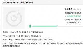 全然向你是什么歌曲 全然向你歌词