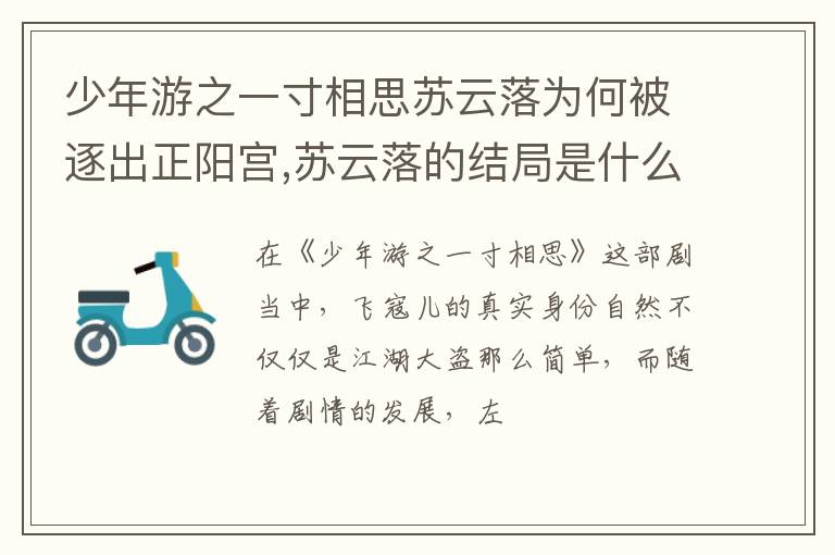 苏云落的结局是什么 少年游之一寸相思苏云落为何被逐出正阳宫