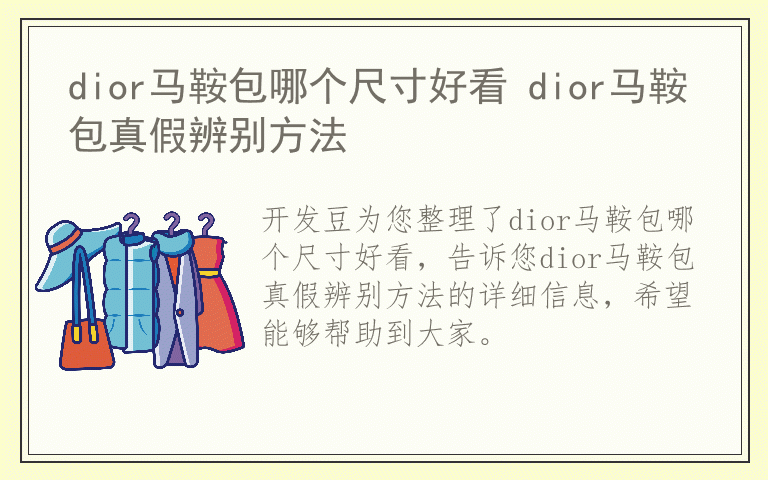 dior马鞍包哪个尺寸好看 dior马鞍包真假辨别方法