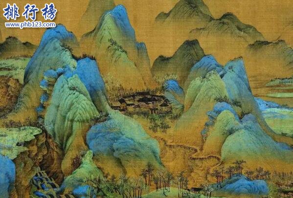 千里江山图上榜(中国十大传世名画之一)-十大国画山水名画