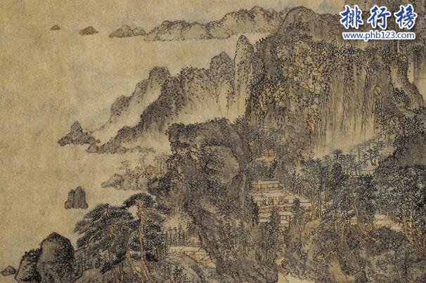 丹山瀛海图上榜(现藏于上海博物馆)-元朝十大名画