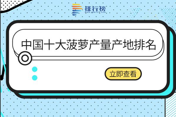 中国菠萝的主要产地是哪里-中国十大菠萝产量产地排名-中国菠萝产地排名前十