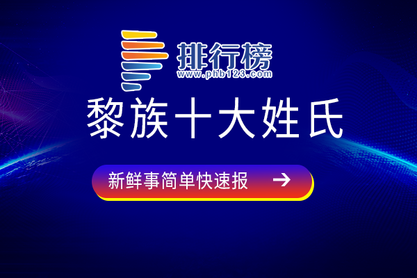 黎族十大姓氏：王姓上榜，符姓分布广