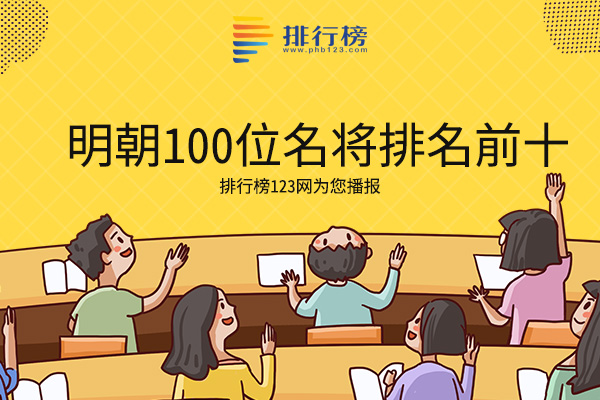 明朝100位名将排名前十:于谦上榜-第五竟是他